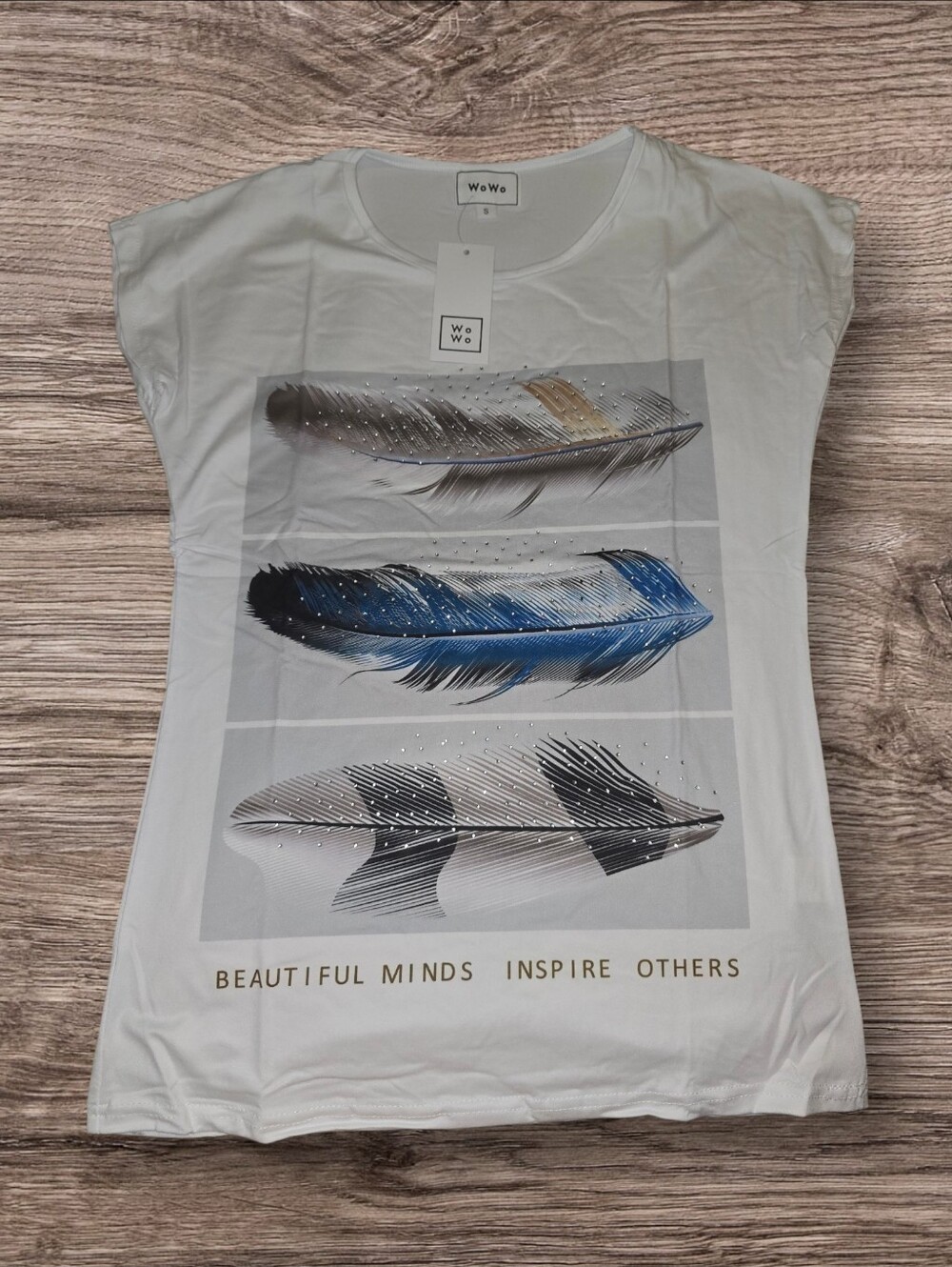 Beautiful Minds Feather Graphic Tee - White